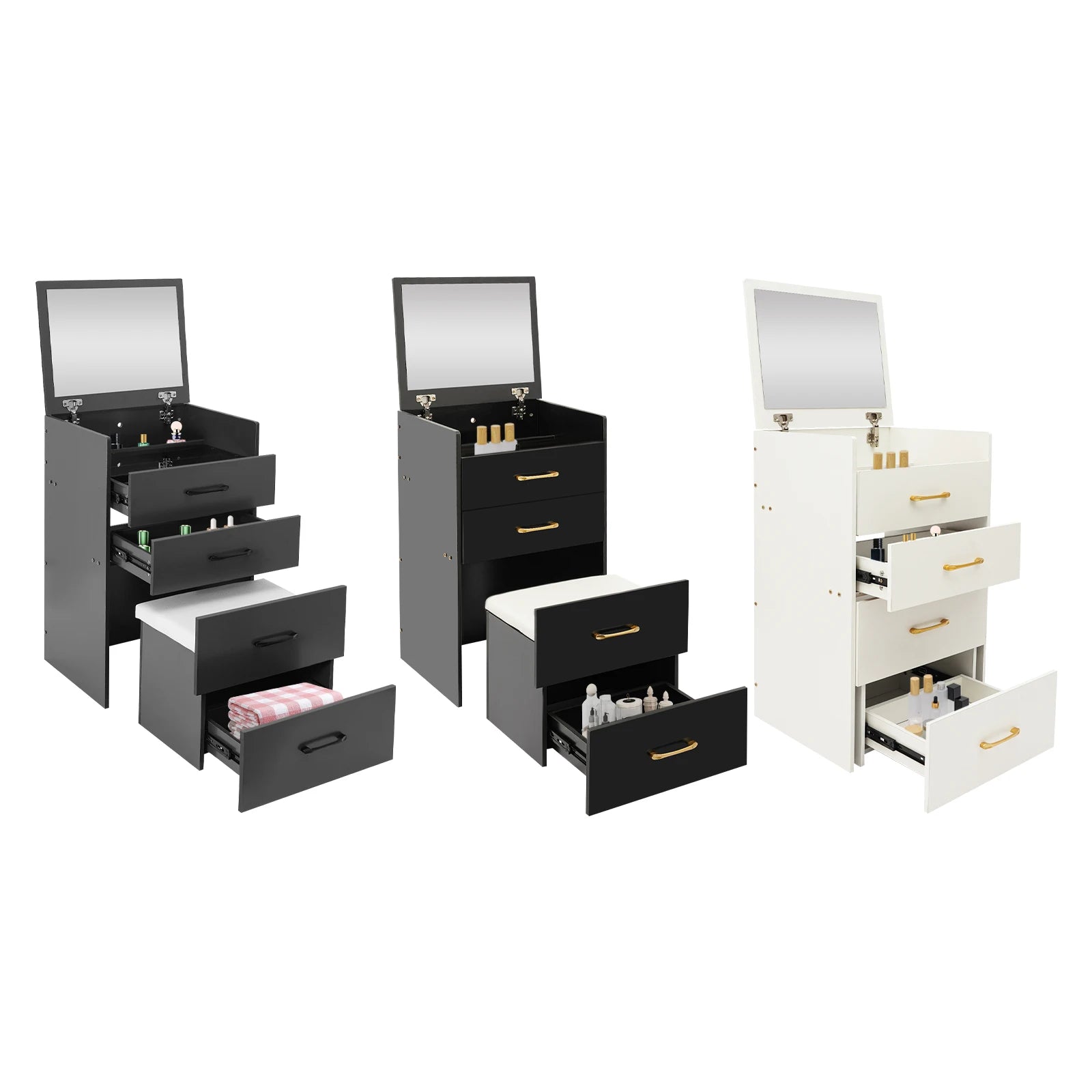 Makeup Desk With Mirror Compact Dressing Table Small Make Up Table For Home Bedrooms, Dressing Rooms 50*40*90cm