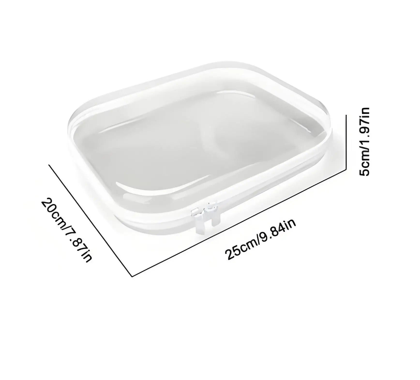 Transparent PVC Hard Plastic Travel Storage Box Waterproof Zipper Pouch For Toys Small Items Organizer Makeup Bag Cosmetic Case