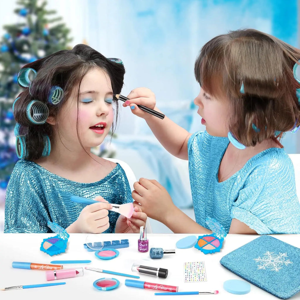 Kids Makeup Kit for Girls, Washable Real Makeup Set for Little Girls, Princess Frozen Toys for Girls Toys