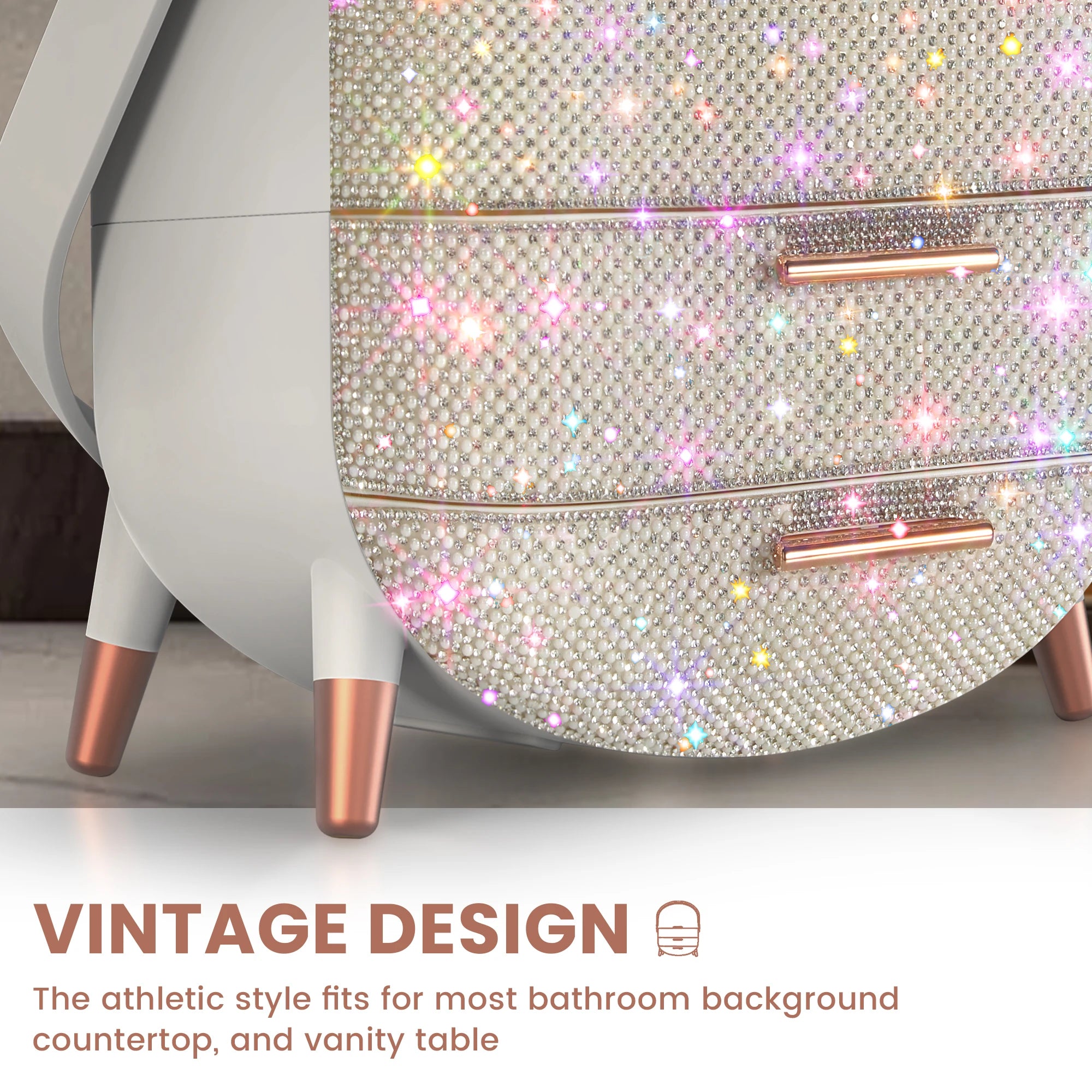 Compact Makeup Organizer - Spacious Storage for Eyeshadow, Skincare & More - Perfect for Bedrooms, Dorms, and Travel - Keeps Cos